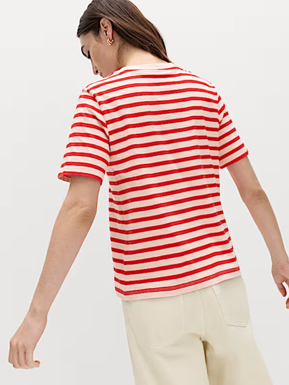 Marks & Spencer Pure Cotton Striped Tee - Picture 3 of 9